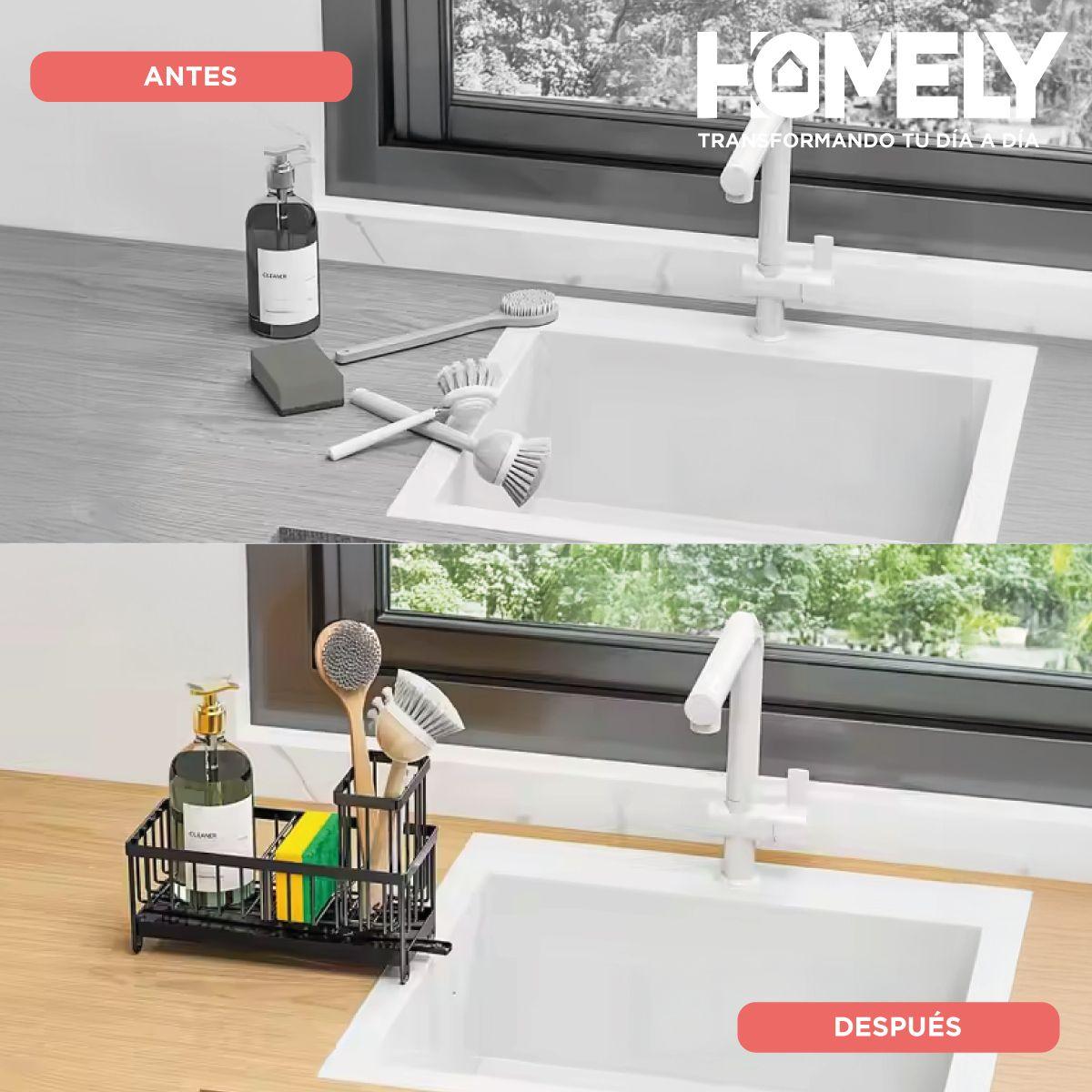 Porta esponja escurridor Homely Organizador Lavaplato Hierro-5