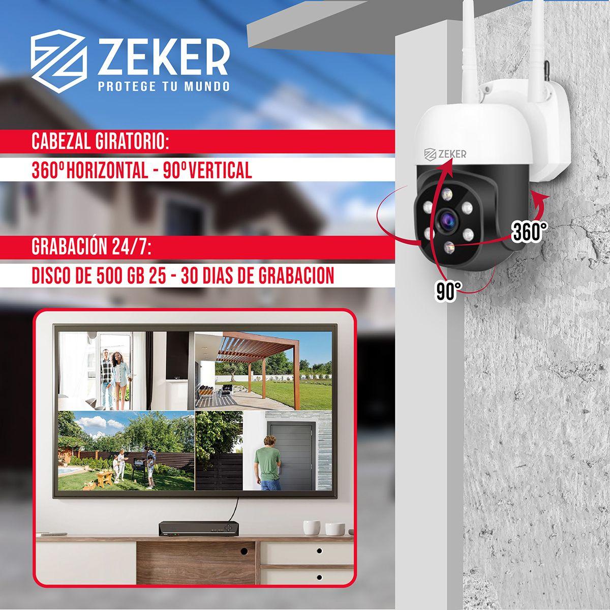 Kit Nvr Camaras Zeker Seguridad FHD 1080p + Disco Duro 500gb-3