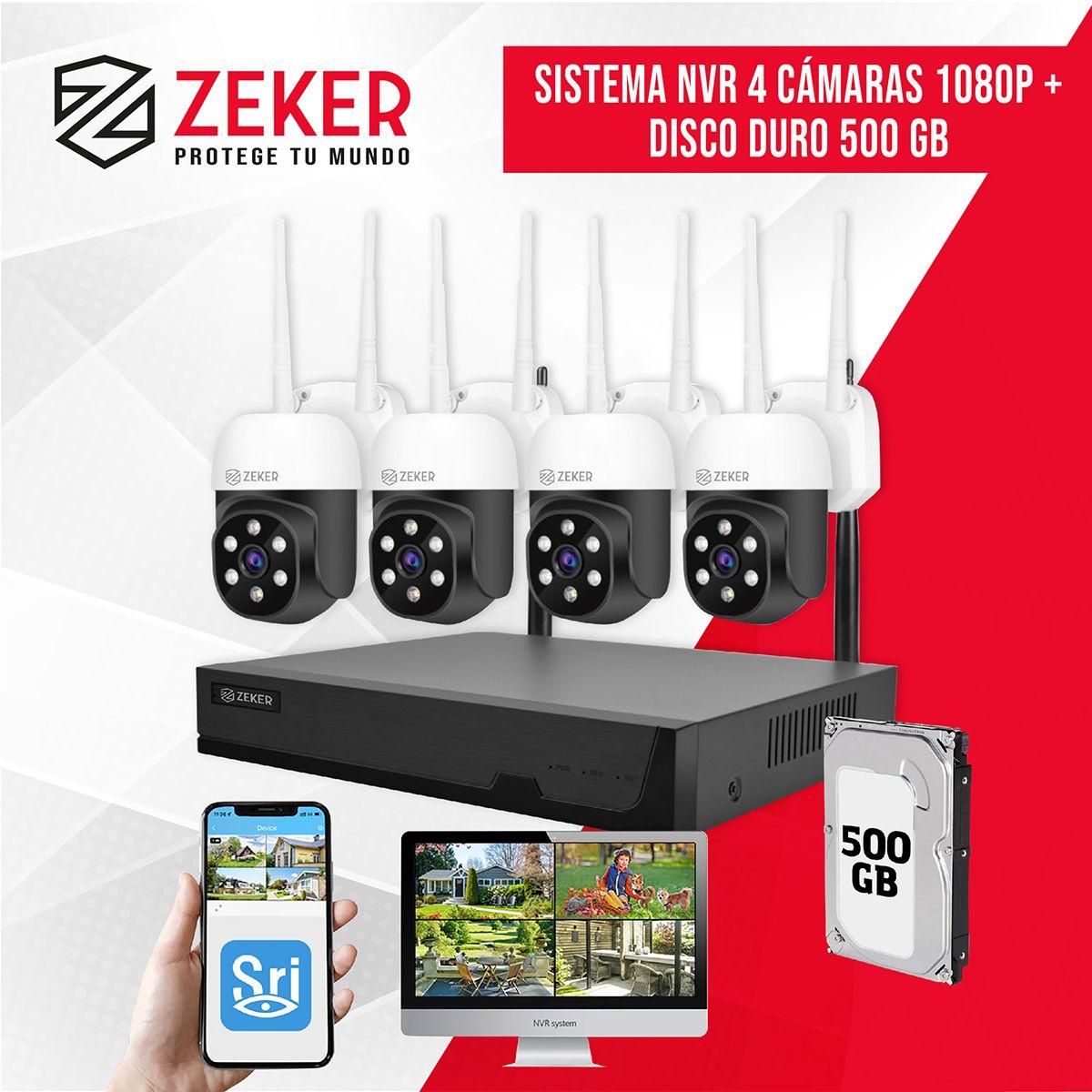 Kit Nvr Camaras Zeker Seguridad FHD 1080p + Disco Duro 500gb-7