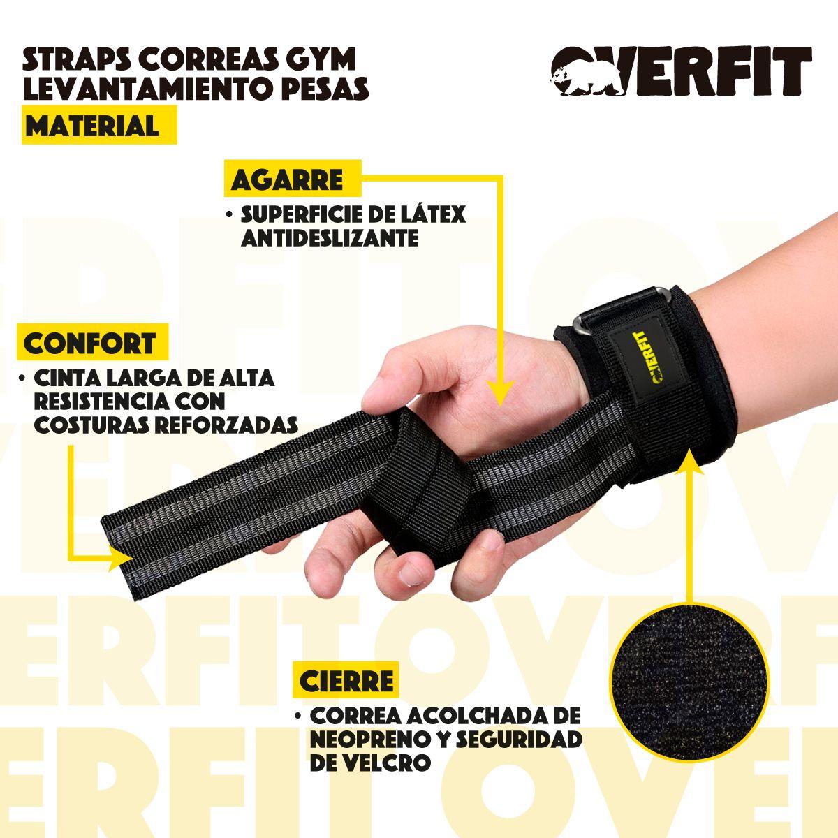 Lifting Straps Muñequeras Overfit Gym Correas Para Levantamientos De Pesas Y Barras-3
