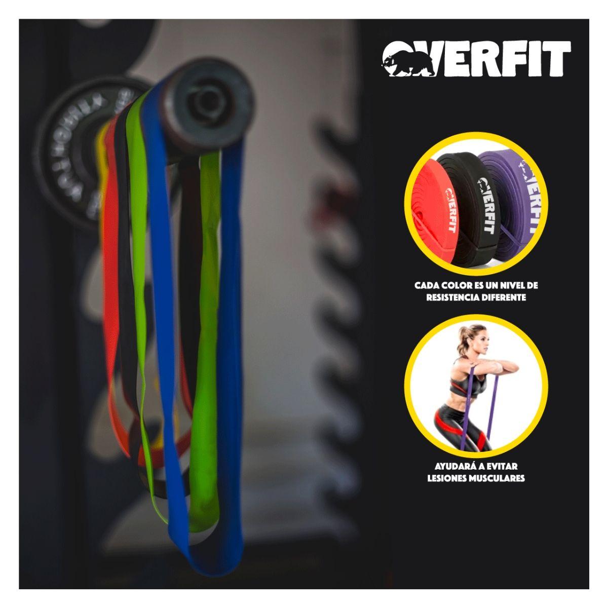Power Bands Resistencia x3 Bandas Elásticas Latex Overfit-7