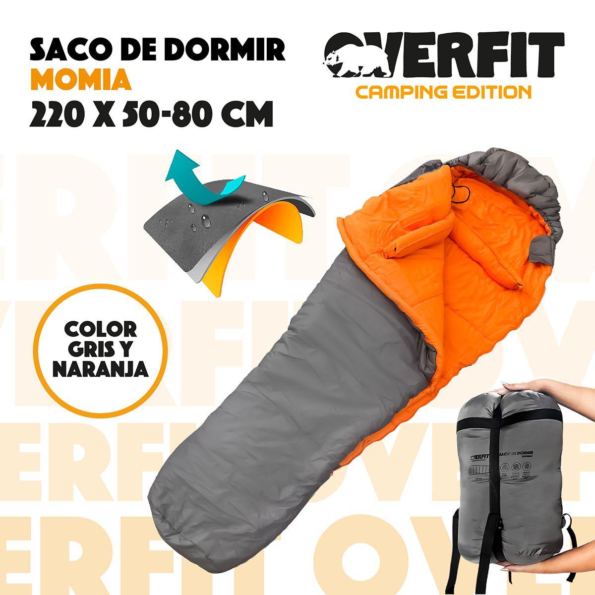 Saco de Dormir Termico 0 a 15 Grados Momia Overfit Camping-3