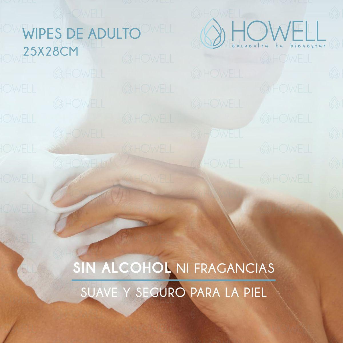Toallas Humedas Adultos Hipoalergenicas 60U Howell-7