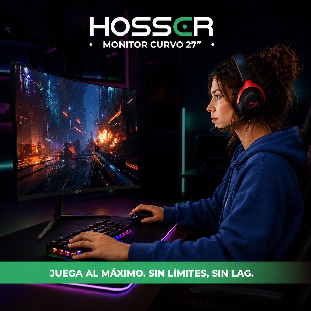 Monitor Gamer Curvo 27 Hosser Fhd 200hz Gaming Freesync 1ms Negro-8