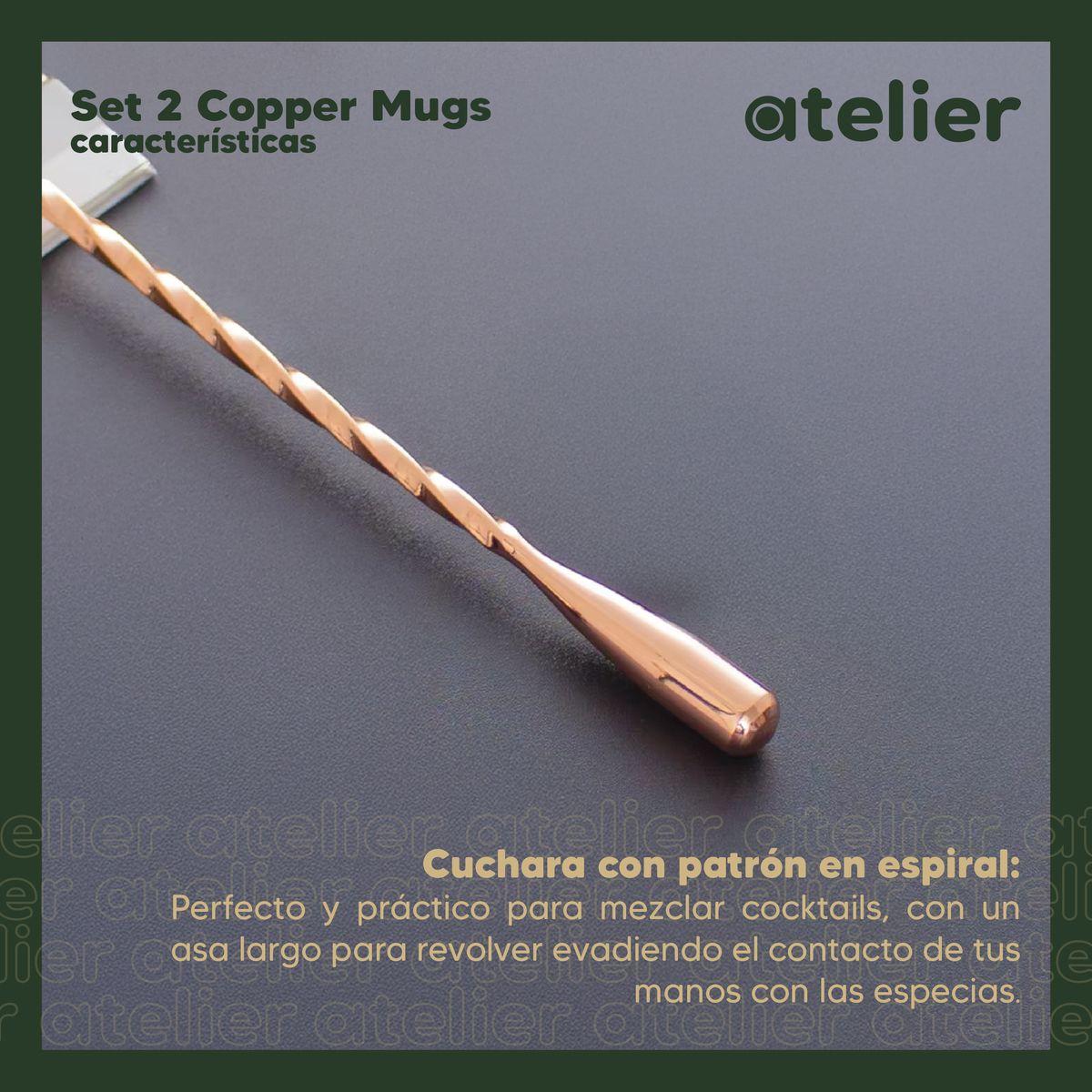 Mugs Cobre Moscow Mule Vasos Coctel Atelier 500 Ml Set x2-3