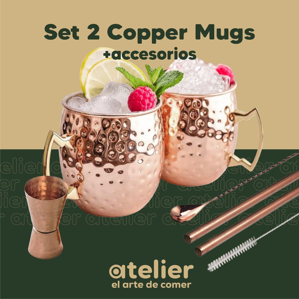 Mugs Cobre Moscow Mule Vasos Coctel Atelier 500 Ml Set x2-5