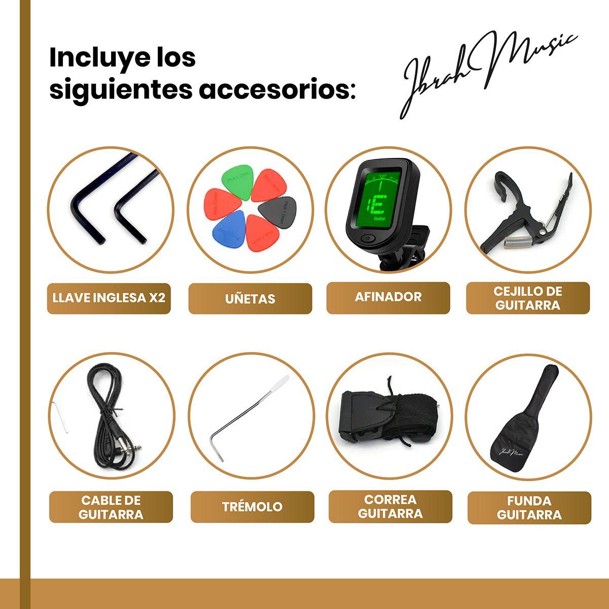 Guitarra Electrica BG 39" Ibrah Music + Amplificador 20 W-5