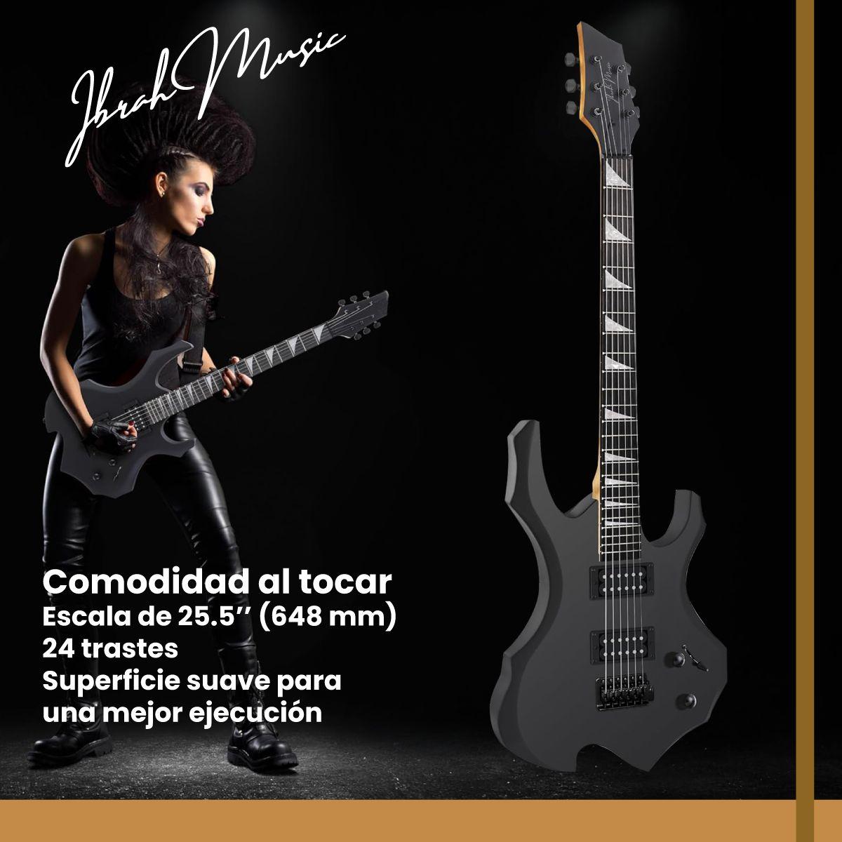 Guitarra Electrica BG 39" Ibrah Music + Amplificador 20 W-7