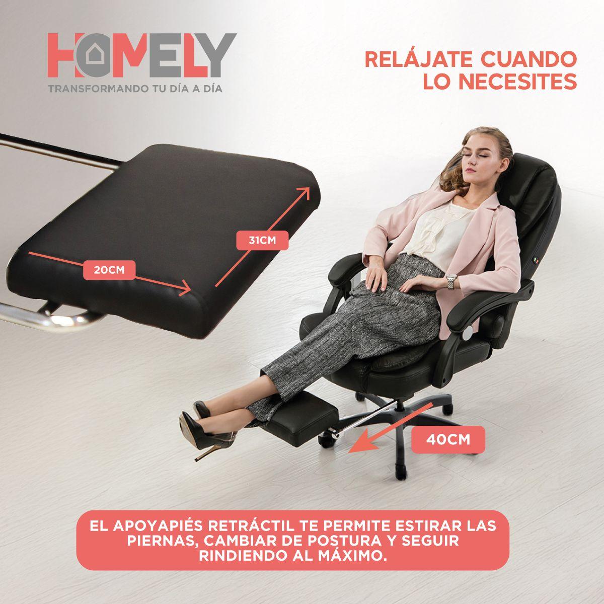 Silla Premium Escritorio Reclinable con Apoyapies Homely-6