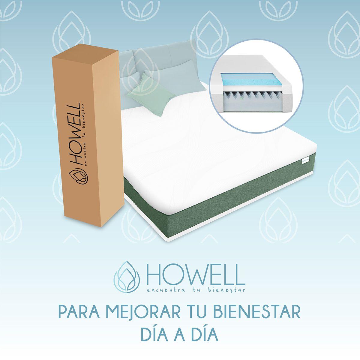 Colchon Memory Foam Espuma Viscoelastica 20cm Howell 2 Plaz-8