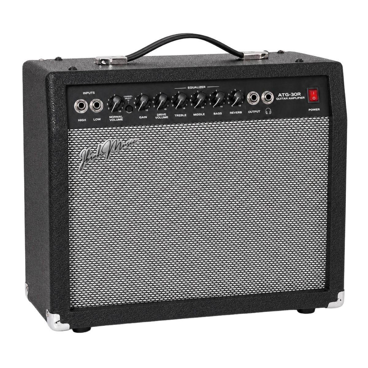 Amplificador De Guitarra Electrica Ibrah Music Modelo Atg-30 De 30w Negro-0