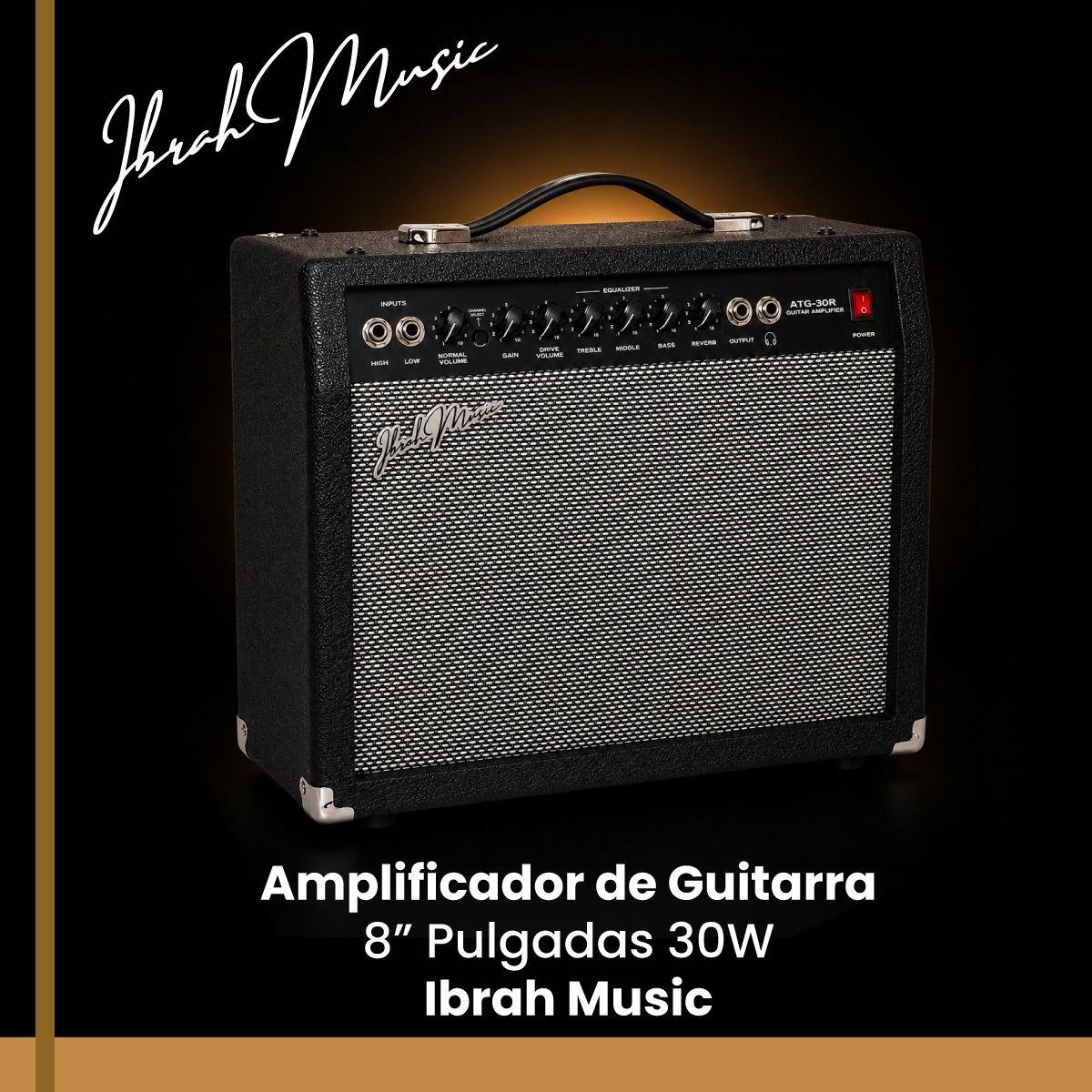 Amplificador De Guitarra Electrica Ibrah Music Modelo Atg-30 De 30w Negro-1