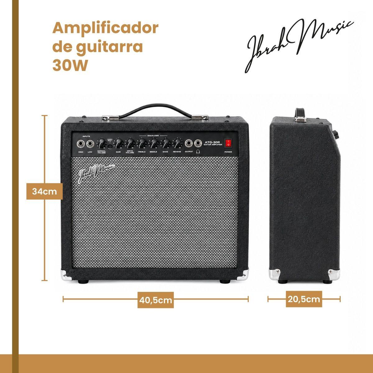Amplificador De Guitarra Electrica Ibrah Music Modelo Atg-30 De 30w Negro-2