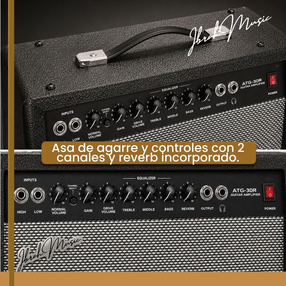 Amplificador De Guitarra Electrica Ibrah Music Modelo Atg-30 De 30w Negro-3
