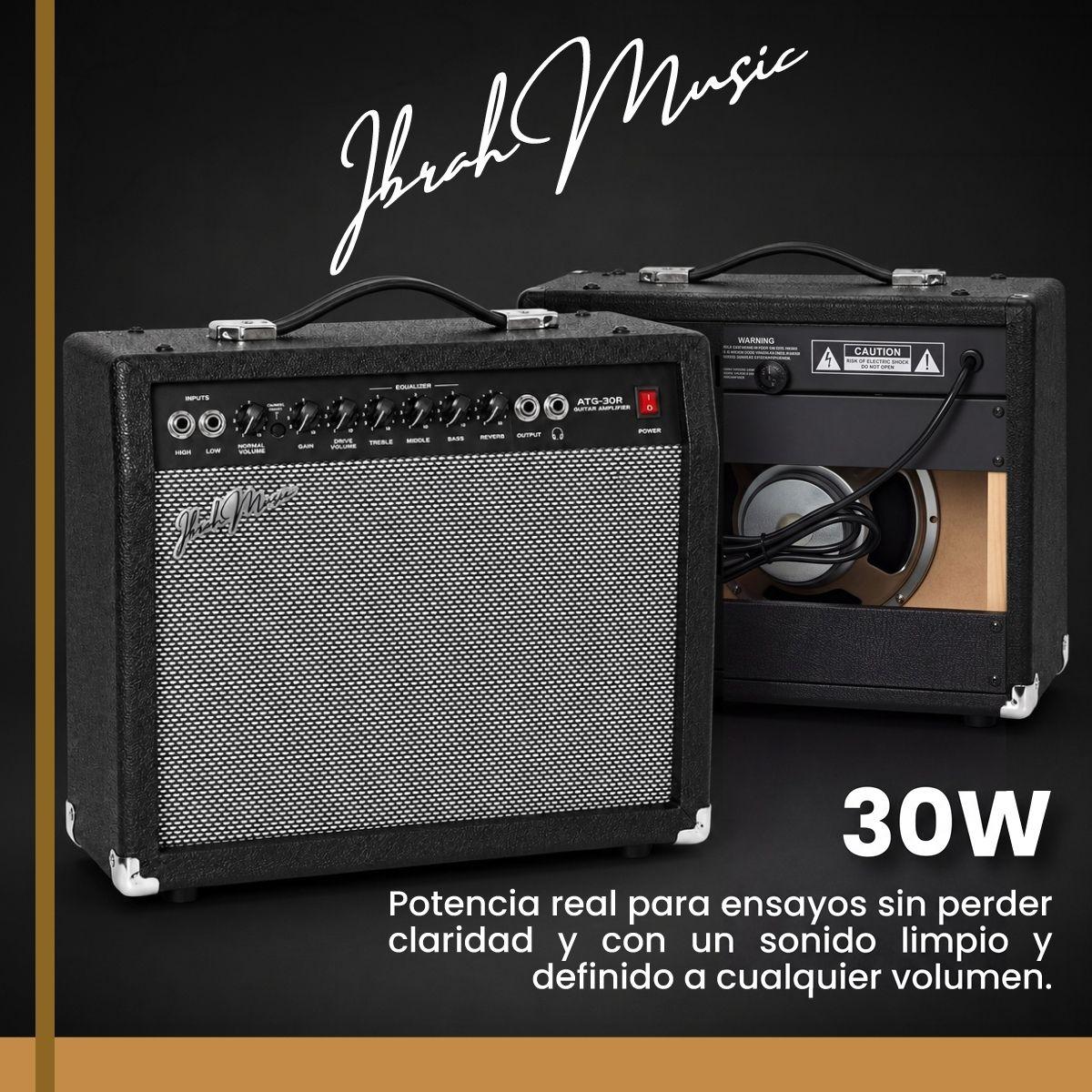 Amplificador De Guitarra Electrica Ibrah Music Modelo Atg-30 De 30w Negro-6