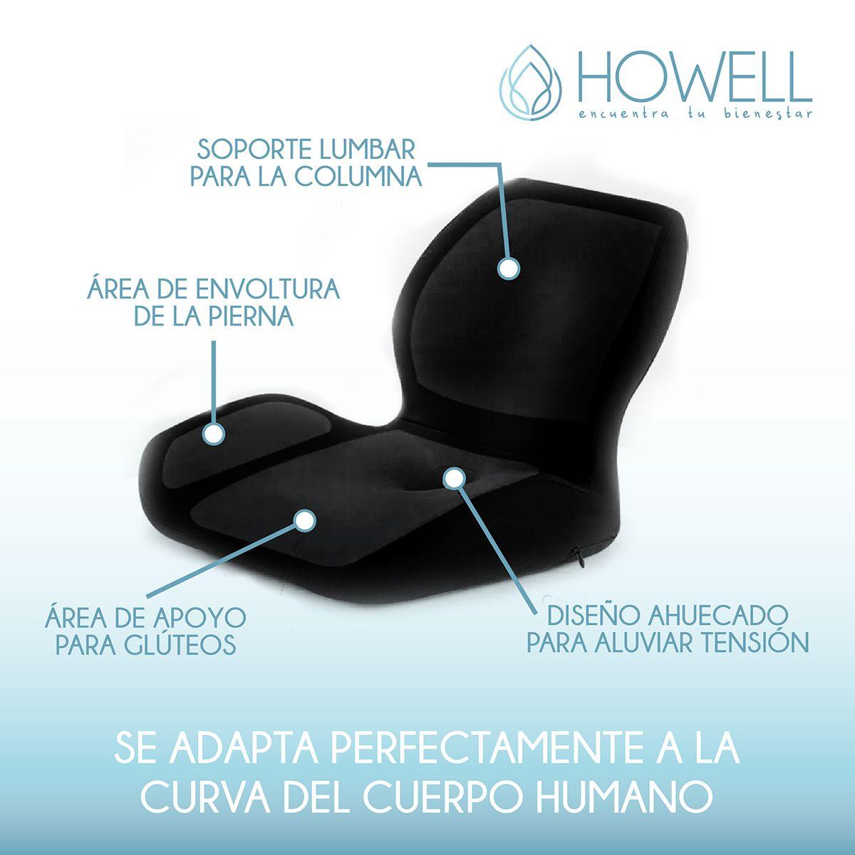 Cojín Ortopédico Asiento y Espalda Lumbar 2 en 1 Howell-3