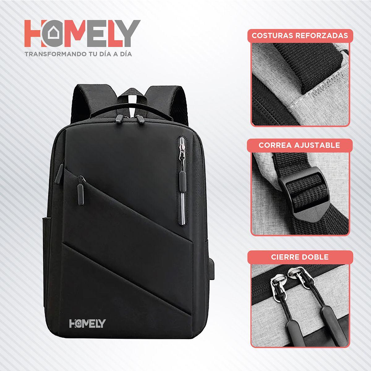 Mochila Notebook Antirrobo Homely Impermeable Ejecutiva-4