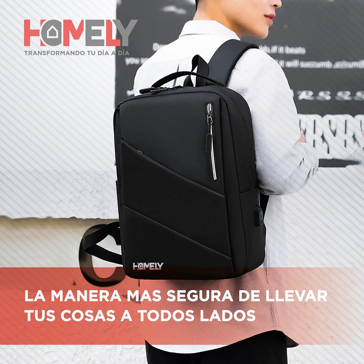 Mochila Notebook Antirrobo Homely Impermeable Ejecutiva-8
