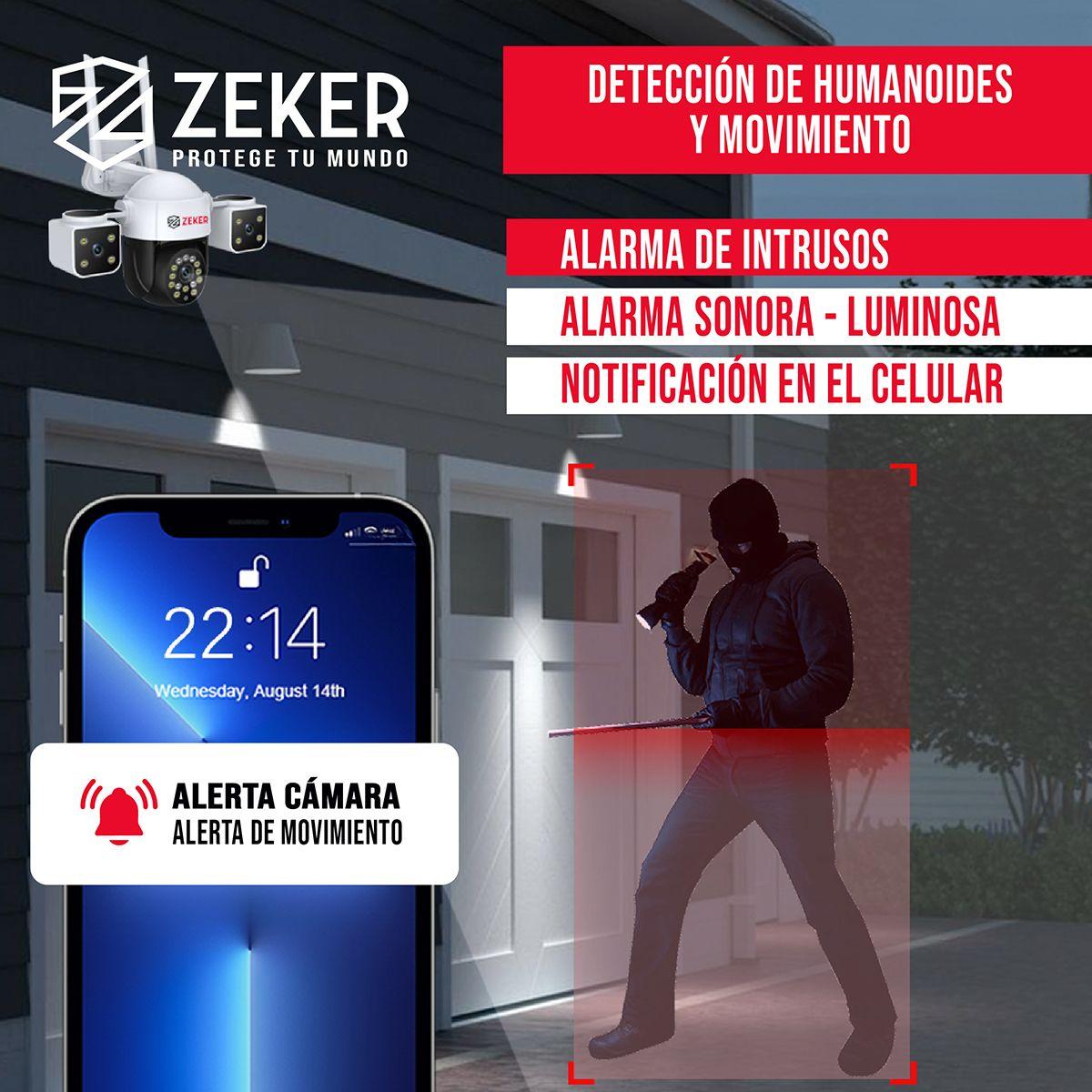 Camara De Seguridad Helicopter Zeker 6MP 5G Wifi Exterior-4