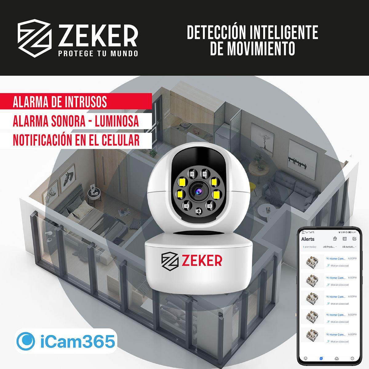 Camara De Seguridad Interior Wifi Ip Zeker 4mp 5g Pan Tilt-3