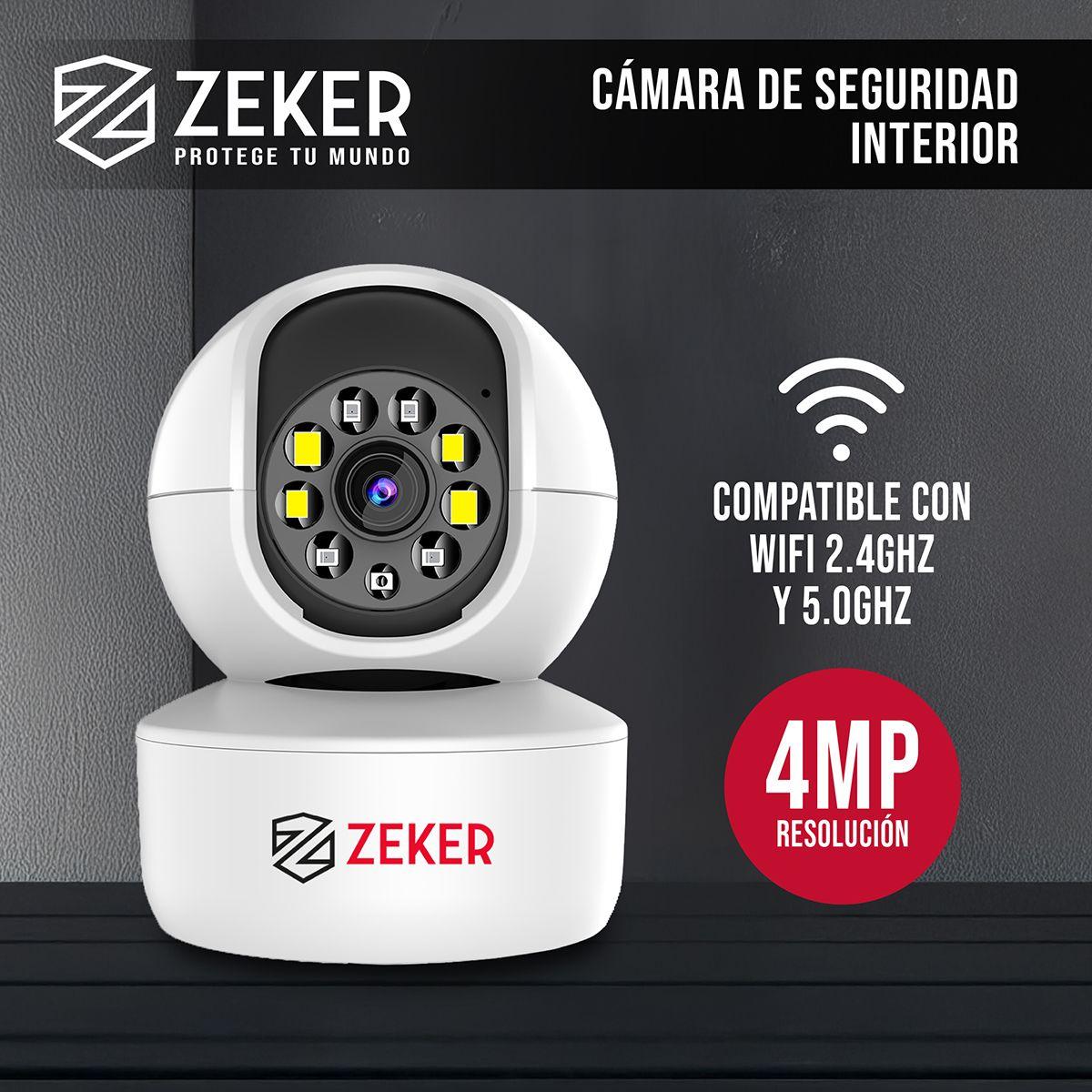 Camara De Seguridad Interior Wifi Ip Zeker 4mp 5g Pan Tilt-6