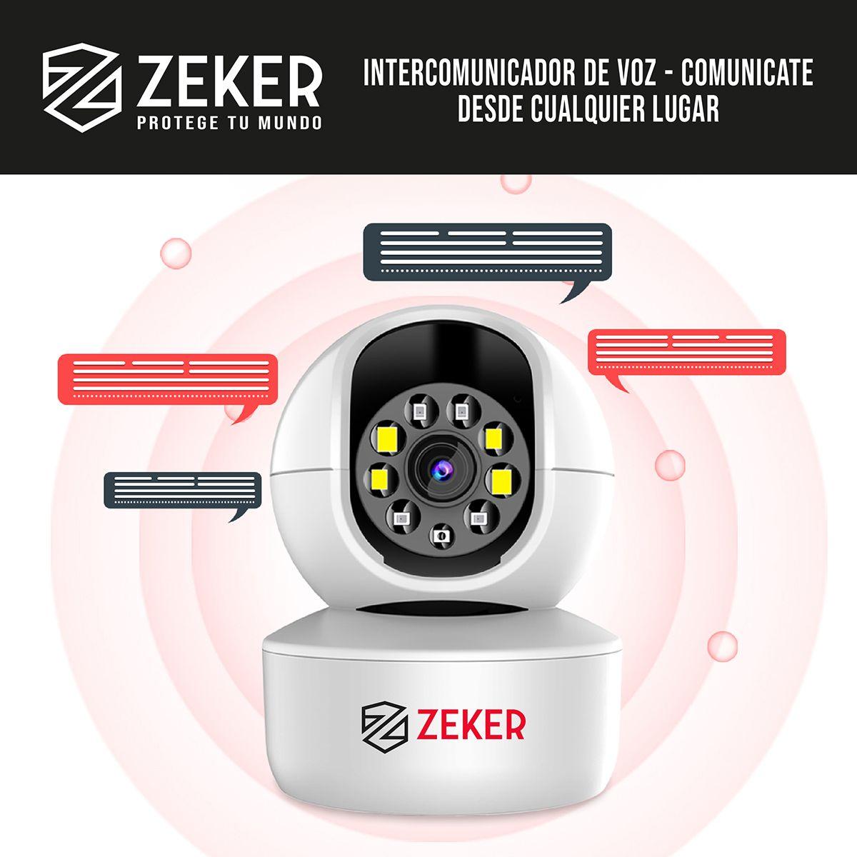 Camara De Seguridad Interior Wifi Ip Zeker 4mp 5g Pan Tilt-7
