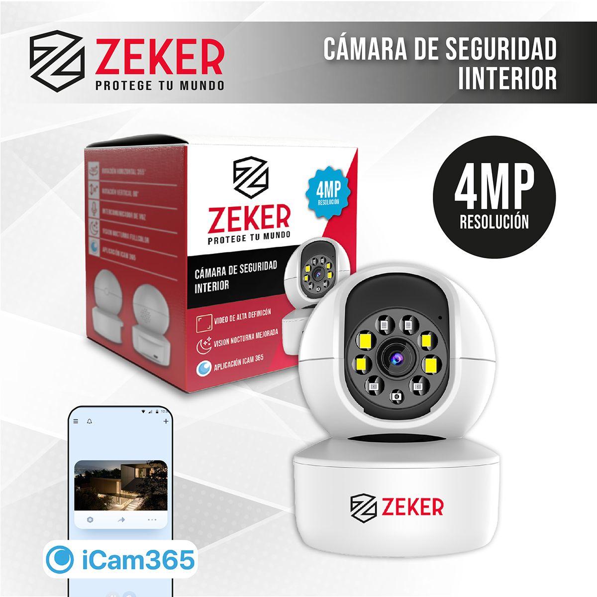 Camara De Seguridad Interior Wifi Ip Zeker 4mp 5g Pan Tilt-9