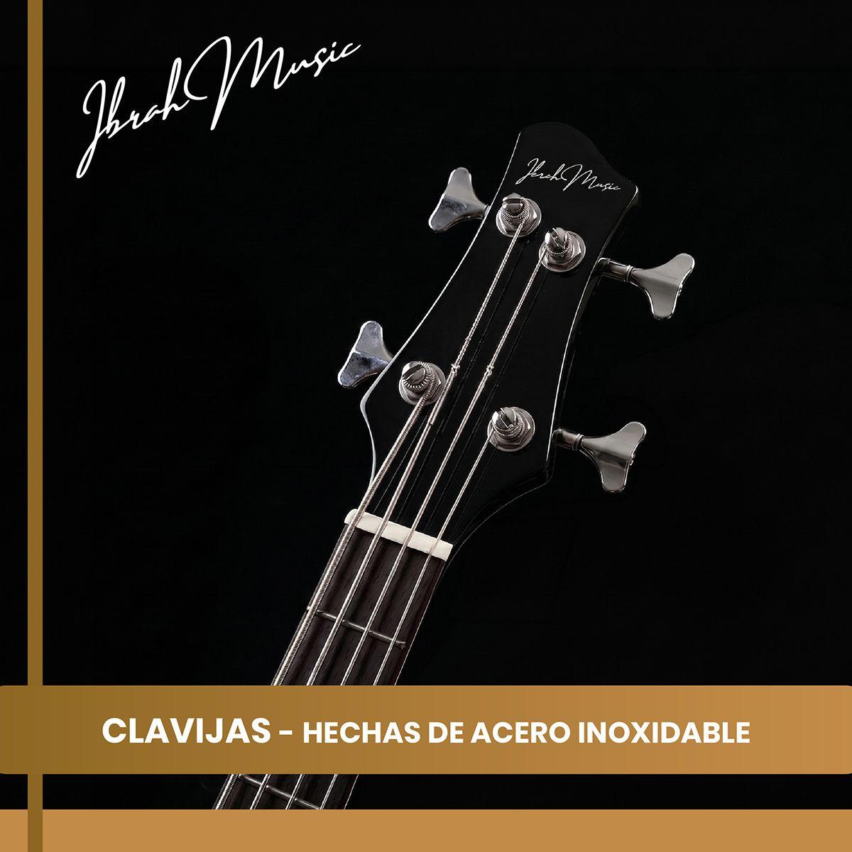 Bajo Electroacustico Ibrah Music 43 Pulgadas Negro Con Funda De Transporte Y Pack Accesesorios-5