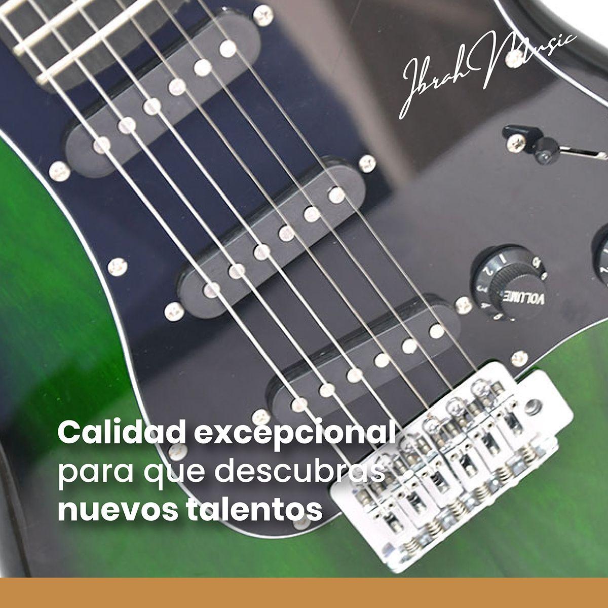 Guitarra Eléctrica Stratocaster Ibrah + Amplif + Accesorios-6