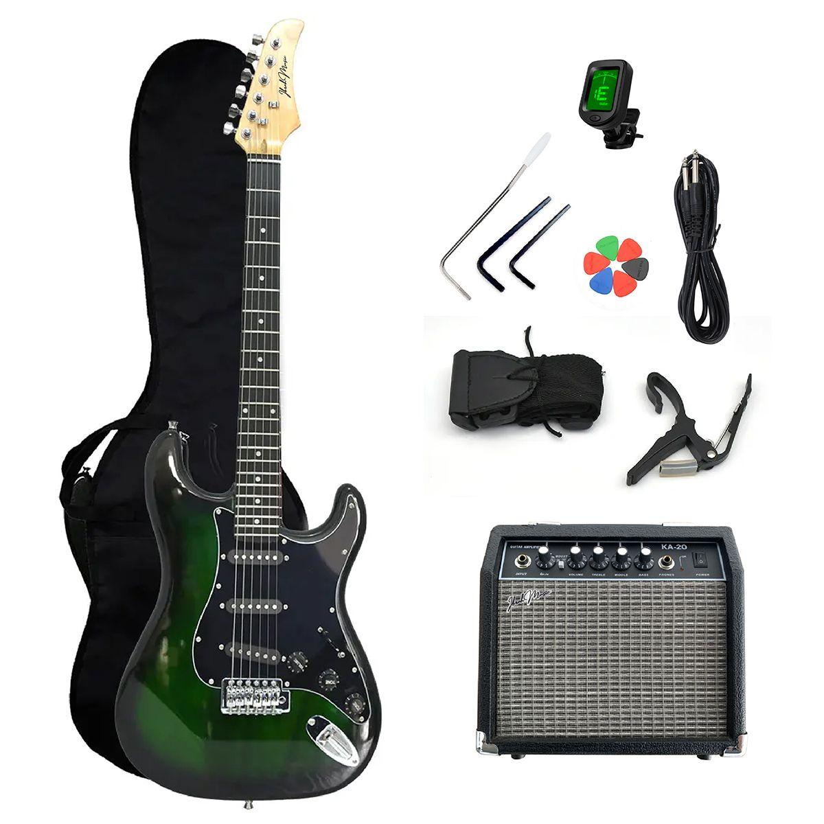 Guitarra Eléctrica Stratocaster Ibrah + Amplif + Accesorios-0