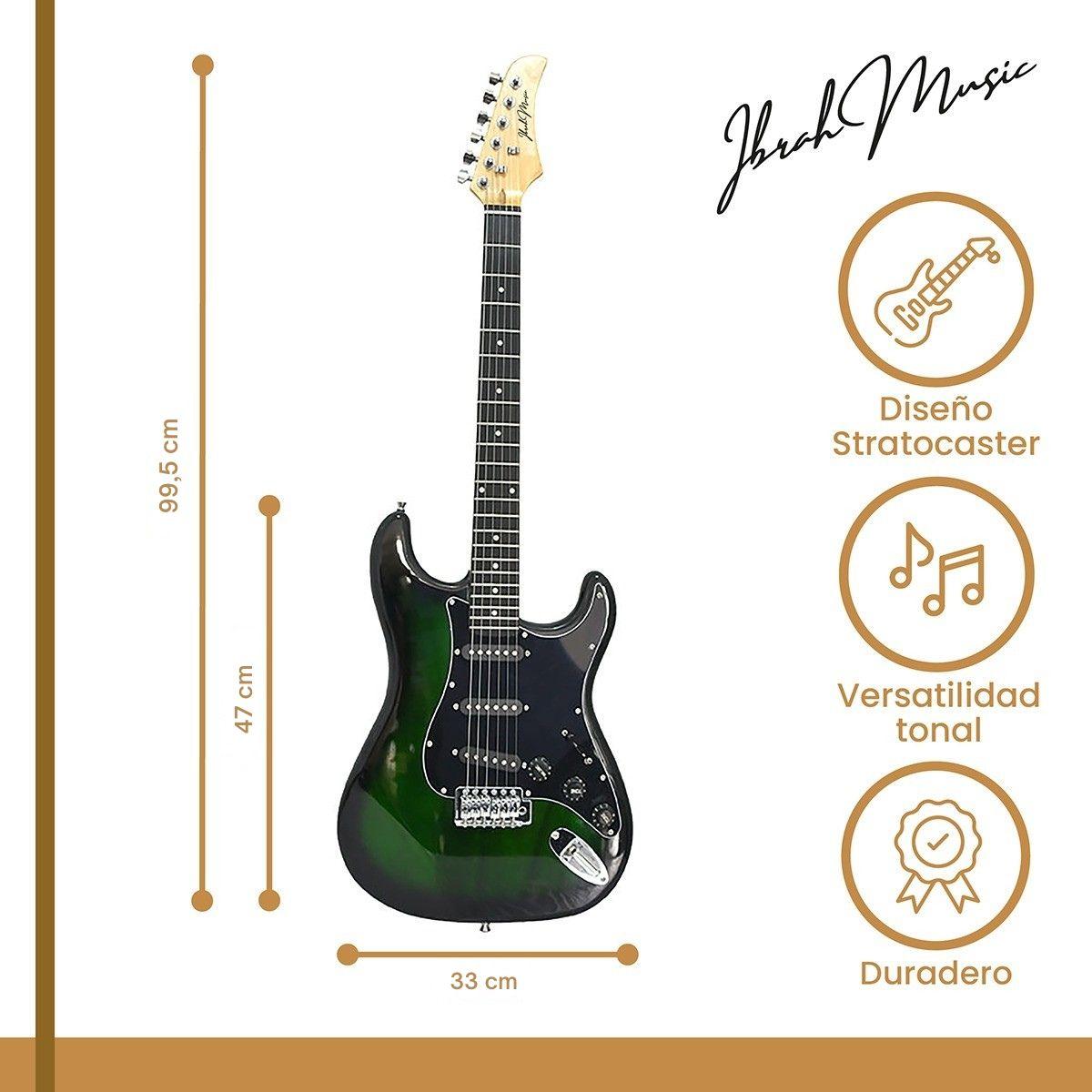 Guitarra Eléctrica Stratocaster Ibrah + Amplif + Accesorios-1