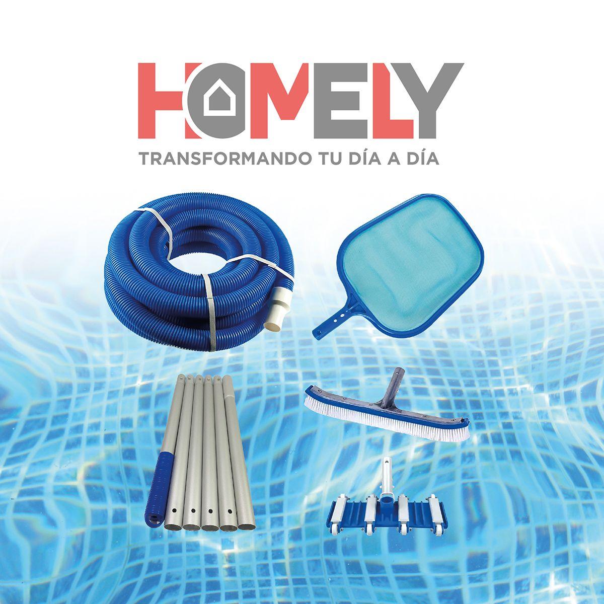 Limpiafondos Piscina Homely + Pértiga 2.4m + Accesorios-8