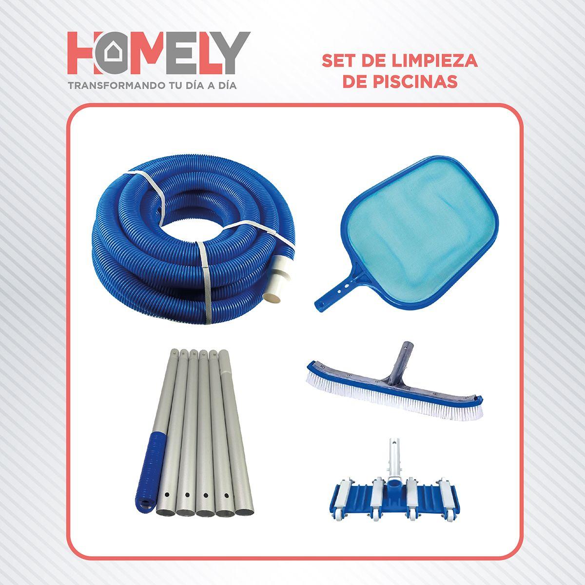 Limpiafondos Piscina Homely + Pértiga 2.4m + Accesorios-7