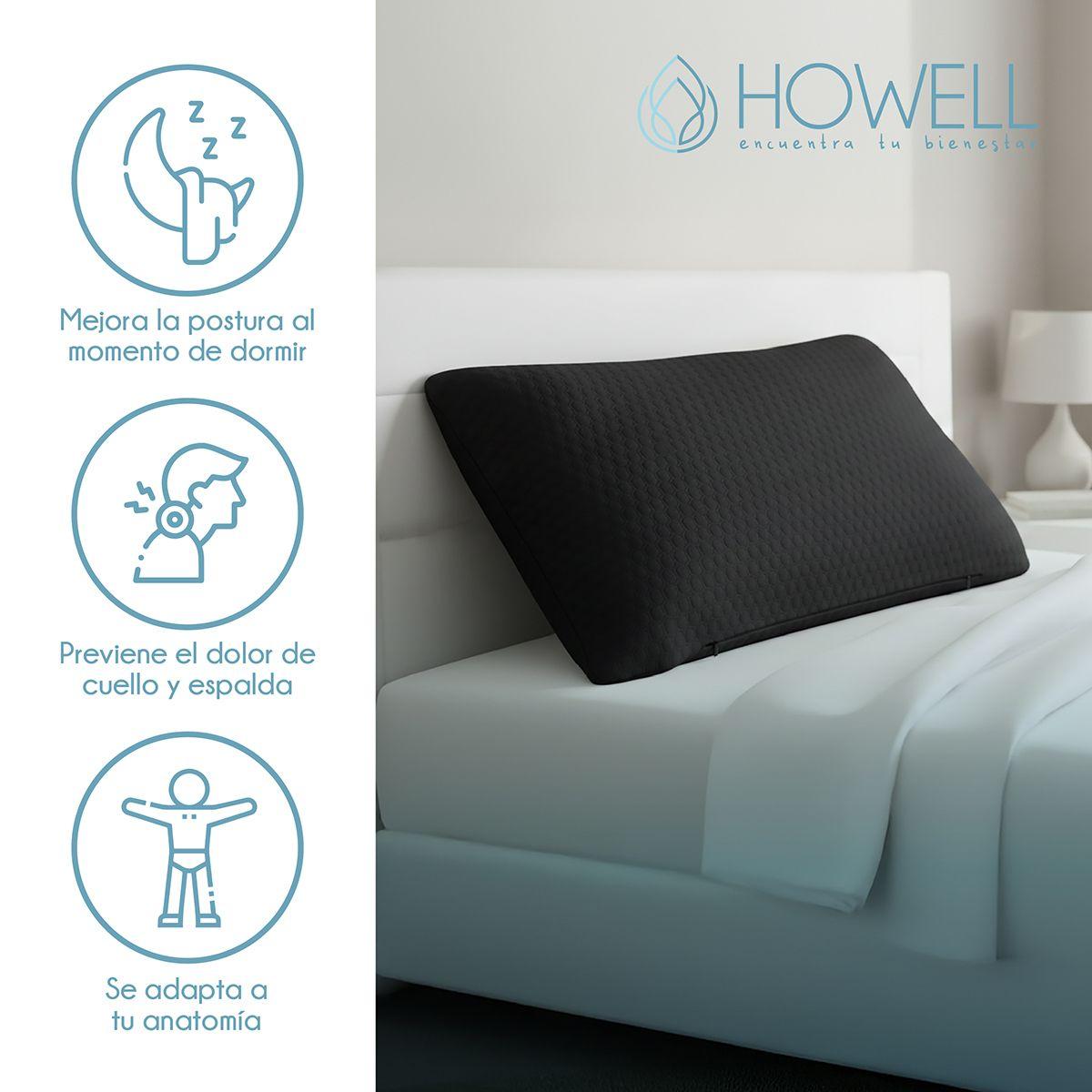 Almohada Cervical Memory Foam Howell Visco Carbon Aircell-2