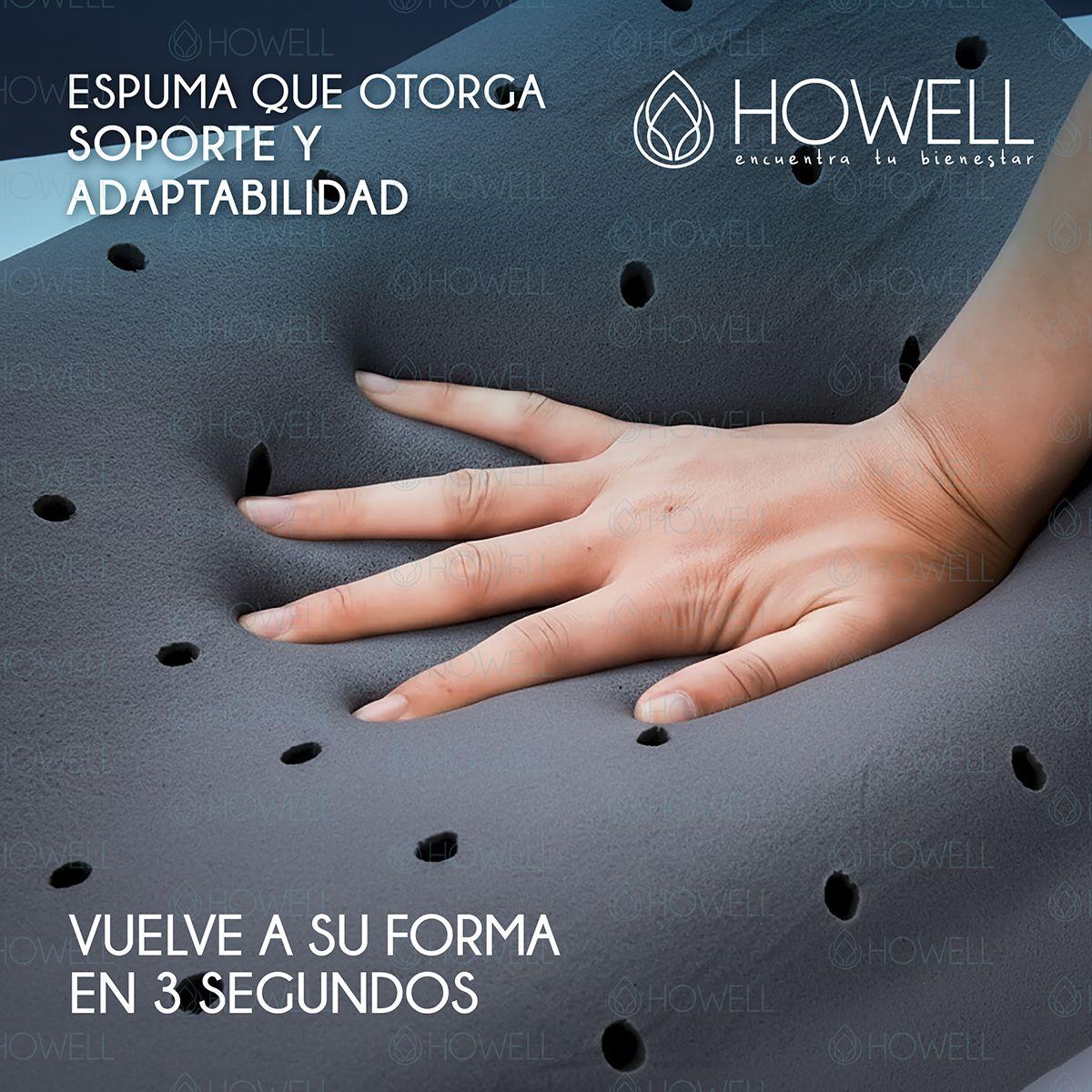 Almohada Cervical Memory Foam Howell Visco Carbon Aircell-5