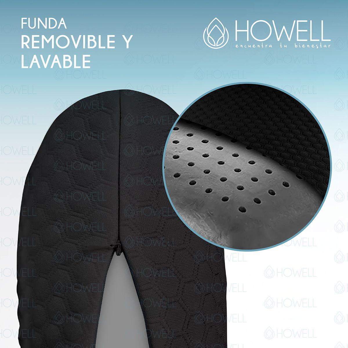 Almohada Cervical Memory Foam Howell Visco Carbon Aircell-6