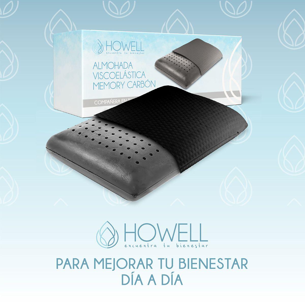 Almohada Cervical Memory Foam Howell Visco Carbon Aircell-9