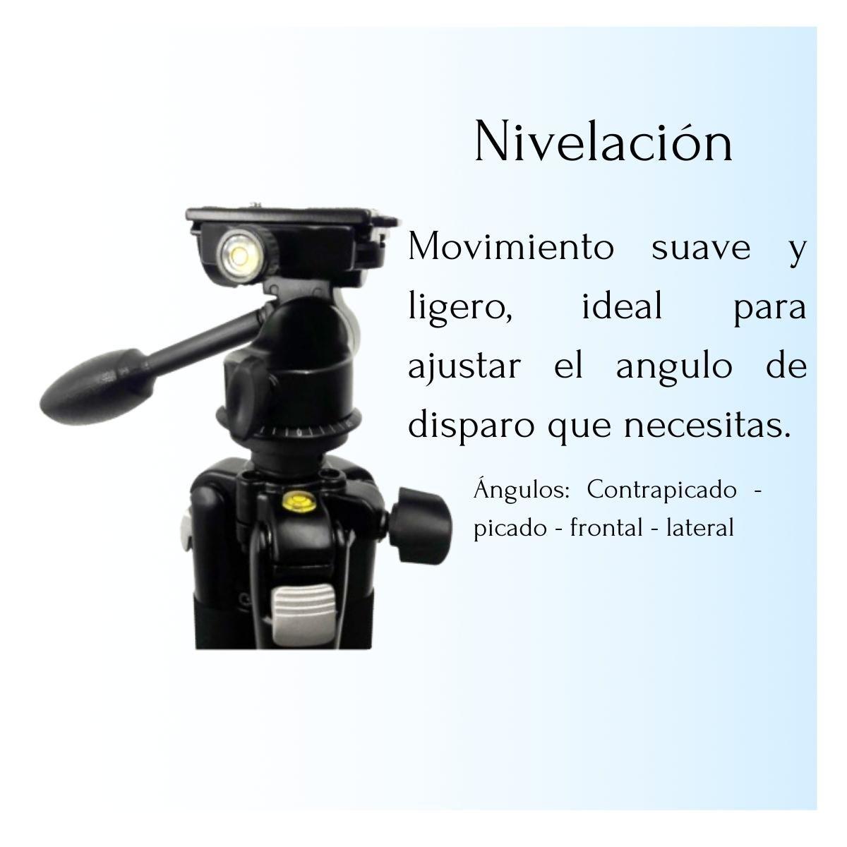 Tripode Camara Celular Video Profesional 185 cm + Adaptador-7