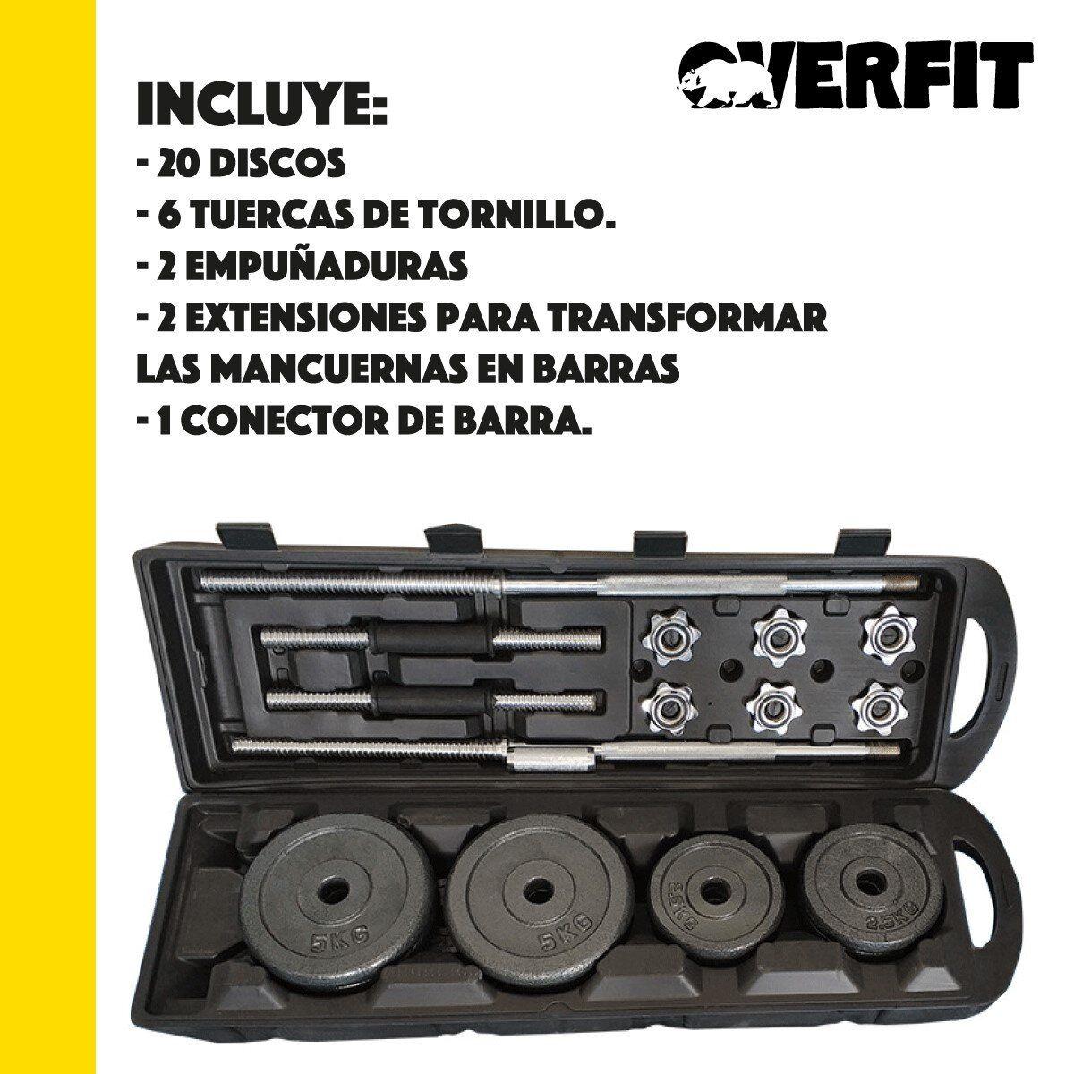 Set Mancuernas 50kg Fitness Pesas Peso Regulable-3