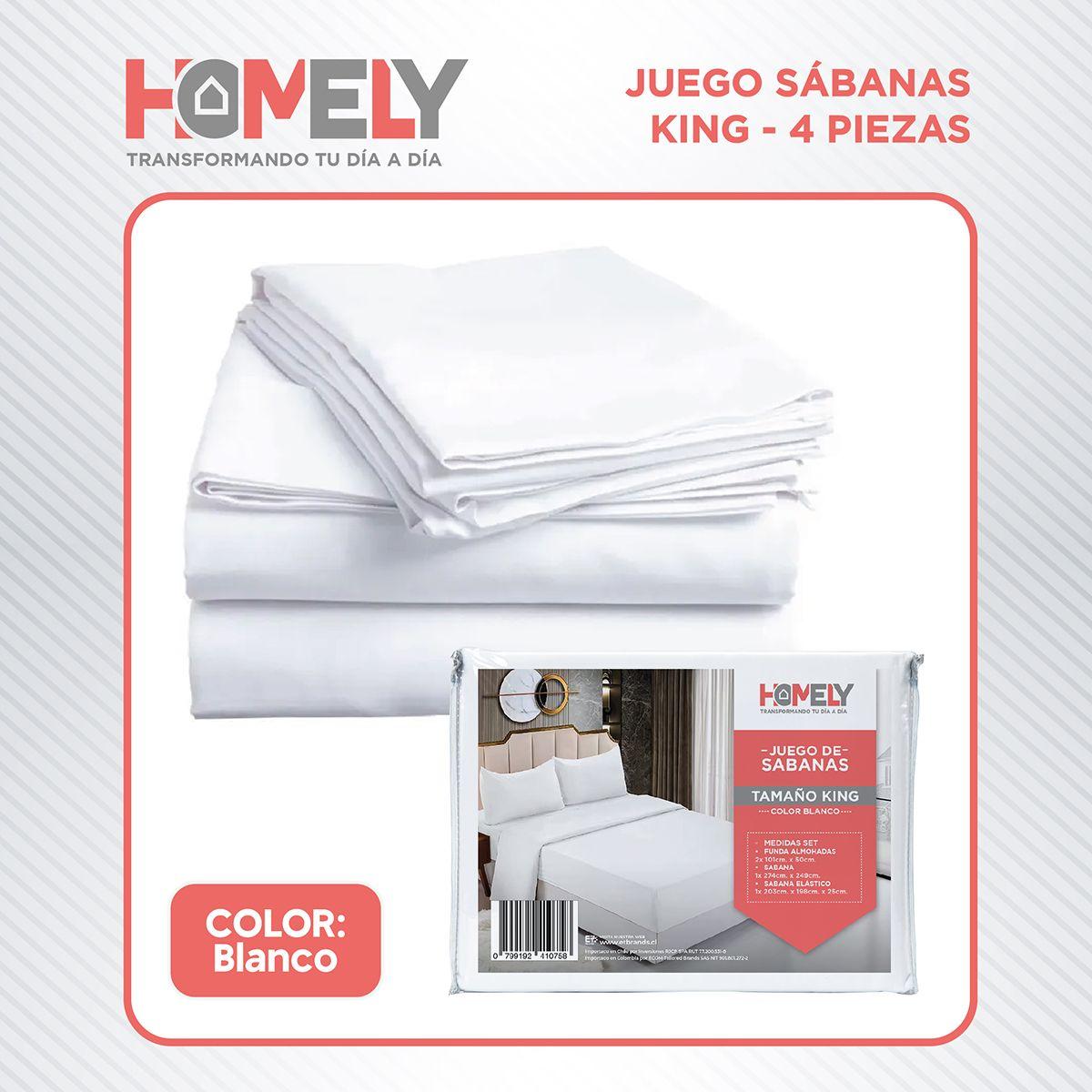 Juego de sabanas King Homely Suave 100 GSM 4 Piezas-9