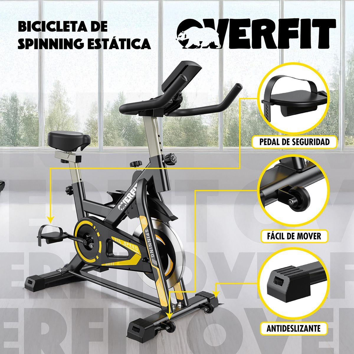Bicicleta de Spinning Pro Overfit Estatica Fitness Gym 6 kg-2