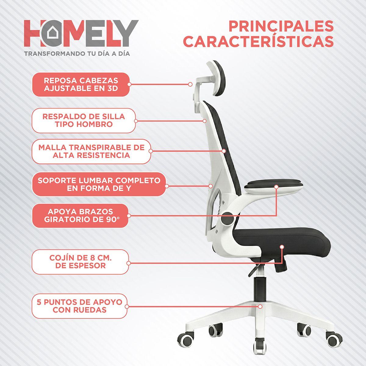 Silla Oficina Ergonómica Escritorio Ejecutiva Gerencial-3