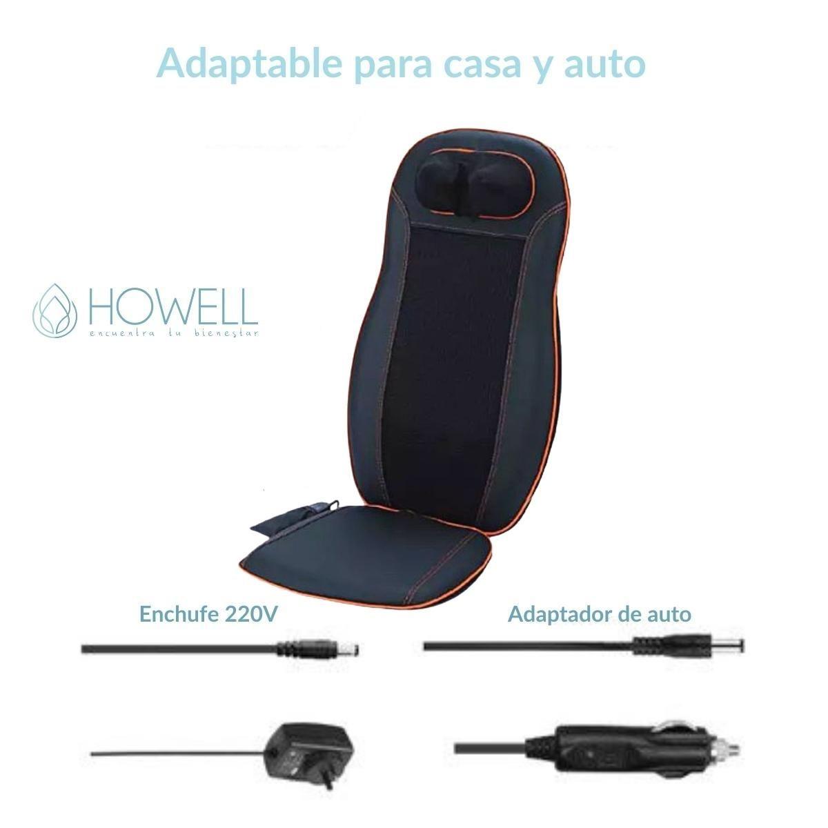 Asiento Masajeador Shiatsu Howell Con Calor Espalda Cuello-6