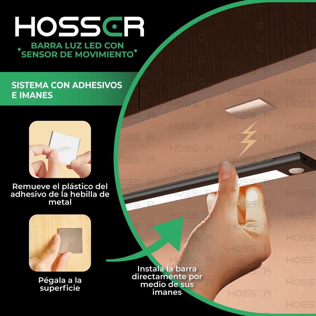 Aplique pared Luz Led Hosser Barra Con Sensor de Movimiento-3