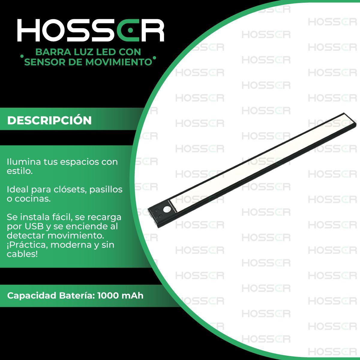 Aplique pared Luz Led Hosser Barra Con Sensor de Movimiento-5
