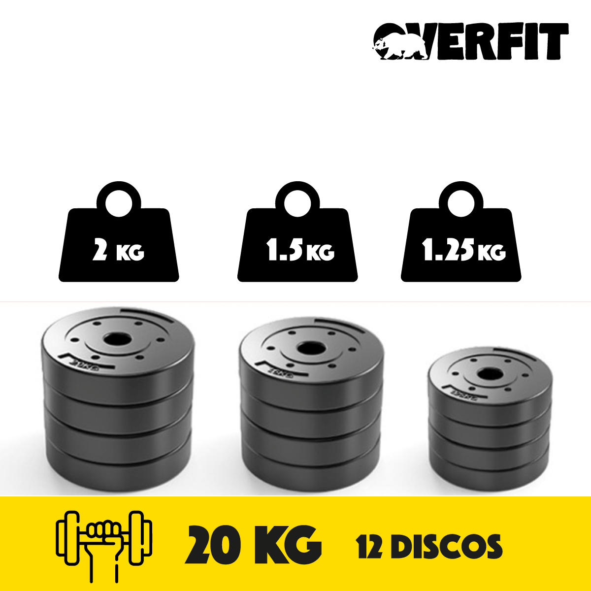 Set Mancuernas Y Barra Unibles 20kg Fitness Pesas Ajustables-3