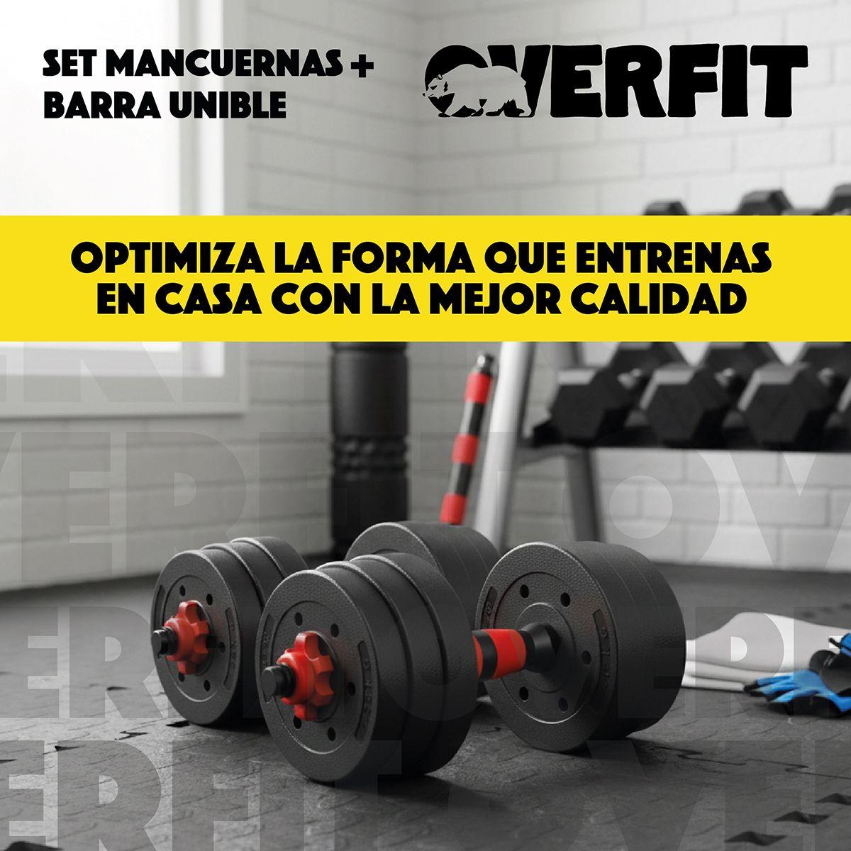 Set Mancuernas Y Barra Unibles 20kg Fitness Pesas Ajustables-7