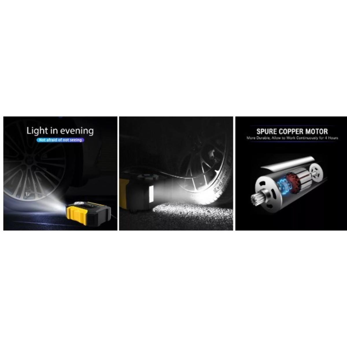 Compresor Aire Auto Portatil Inflador De Neumaticos 12V-10