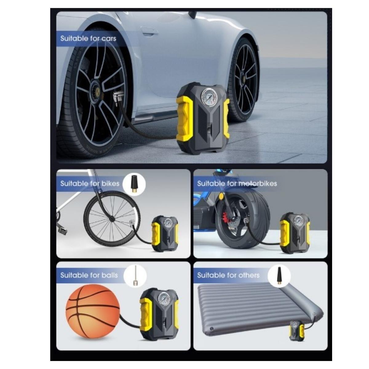 Compresor Aire Auto Portatil Inflador De Neumaticos 12V-8
