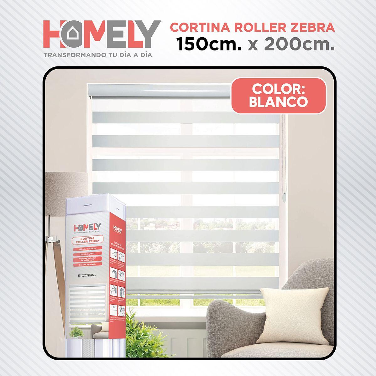 Cortinas Roller Duo 100% Dia y Noche Zebra 150x200cm Homely-9